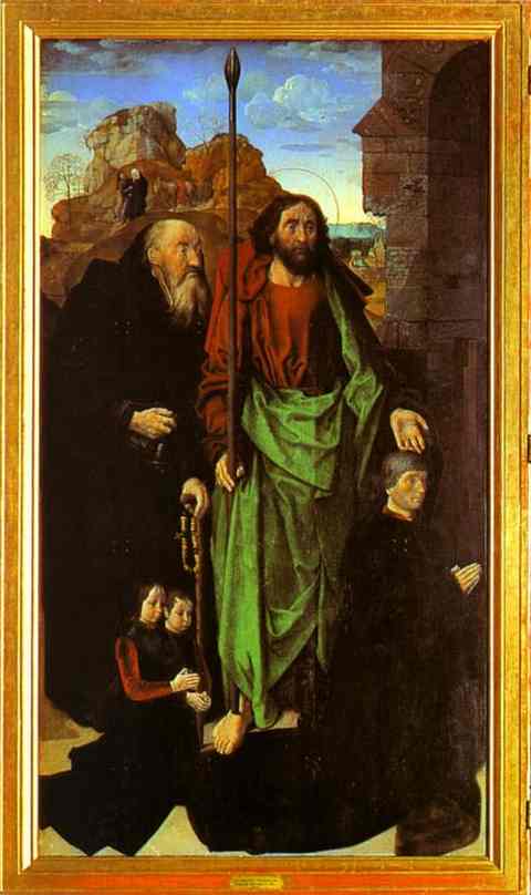 Hugo van der Goes Tommaso Portinari with his sons and SS.